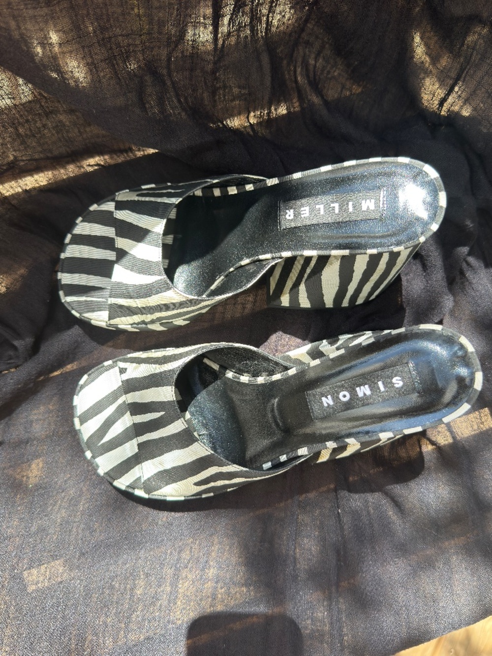 Simon Miller - chunky Zebra Platform Mule Slide - Sculpted block heel - Size 37 - Picture 12 of 12